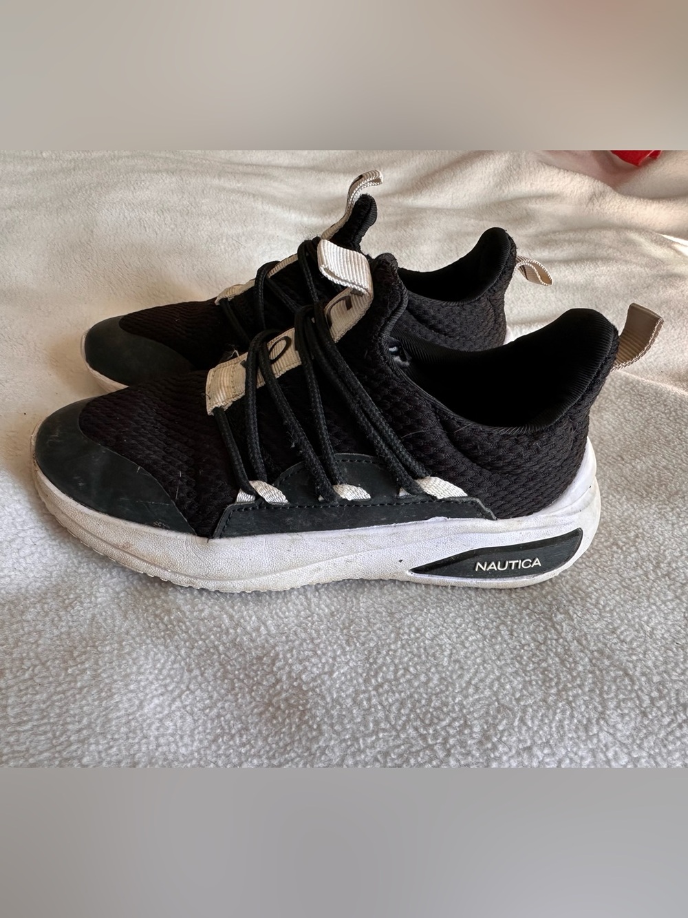 Nautica Black and White Slip On Casual Sneakers
